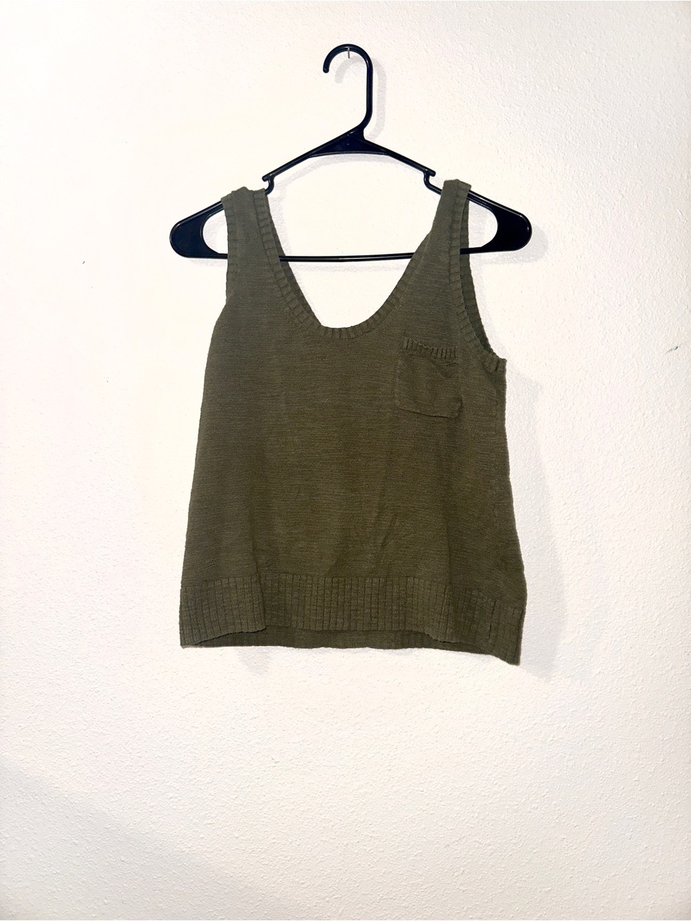 LOFT Olive Green Knit Tank Top